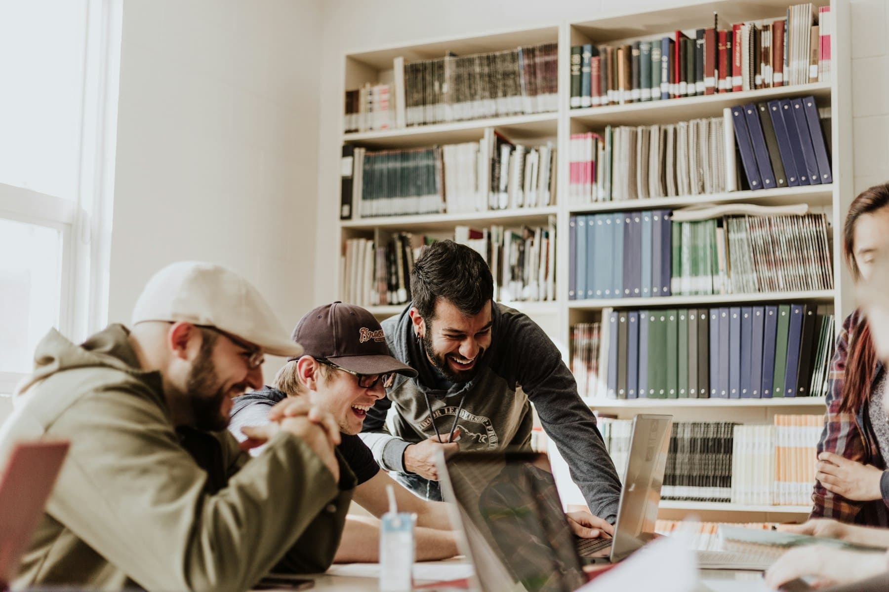 Illustrative photograph of students collaborating in a learning space